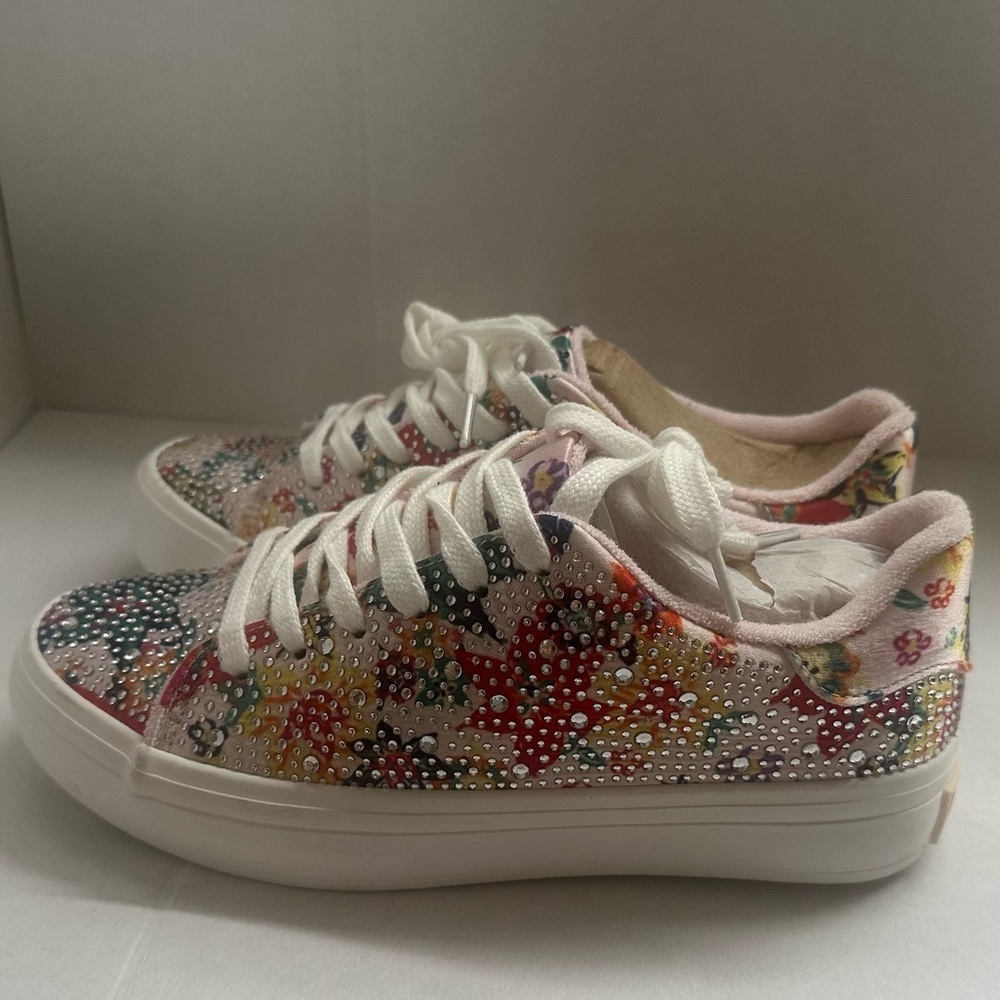 Sugar Women's Multicolor Floral Sneakers zise 6M - Picture 3 of 9